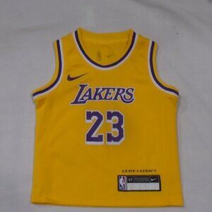 Nike NBA Los Angeles Lakers Lebron James 23 Jersey Size Toddler 4T Leave Legacy